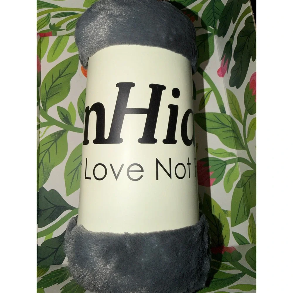 UnHide Lil Marsh Blanket Faux Fur Fluffy Cruelty-Free Throw 50x60